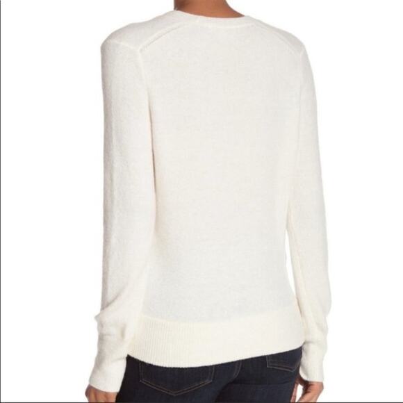 Madewell Wool Alpaca Wrap-Front Pullover Sweater Size Small - Picture 2 of 6